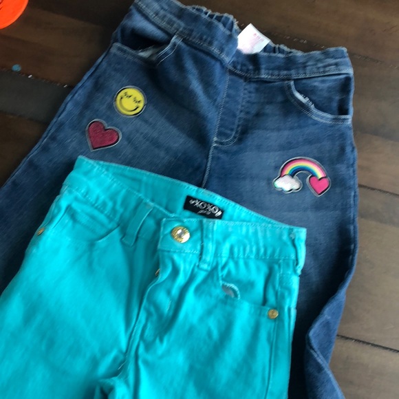 2 pair jeans one pull on the other zipper girls - Picture 2 of 11